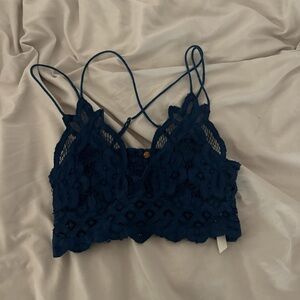royal blue strappy lace free people tank/bralette